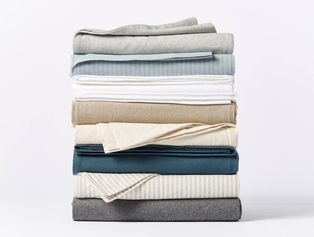 Full Organic Flannel Fitted Sheet Alpine White V57030