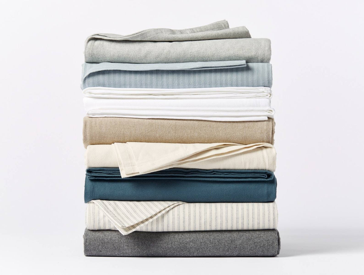 Full Organic Flannel Fitted Sheet Alpine White V57030