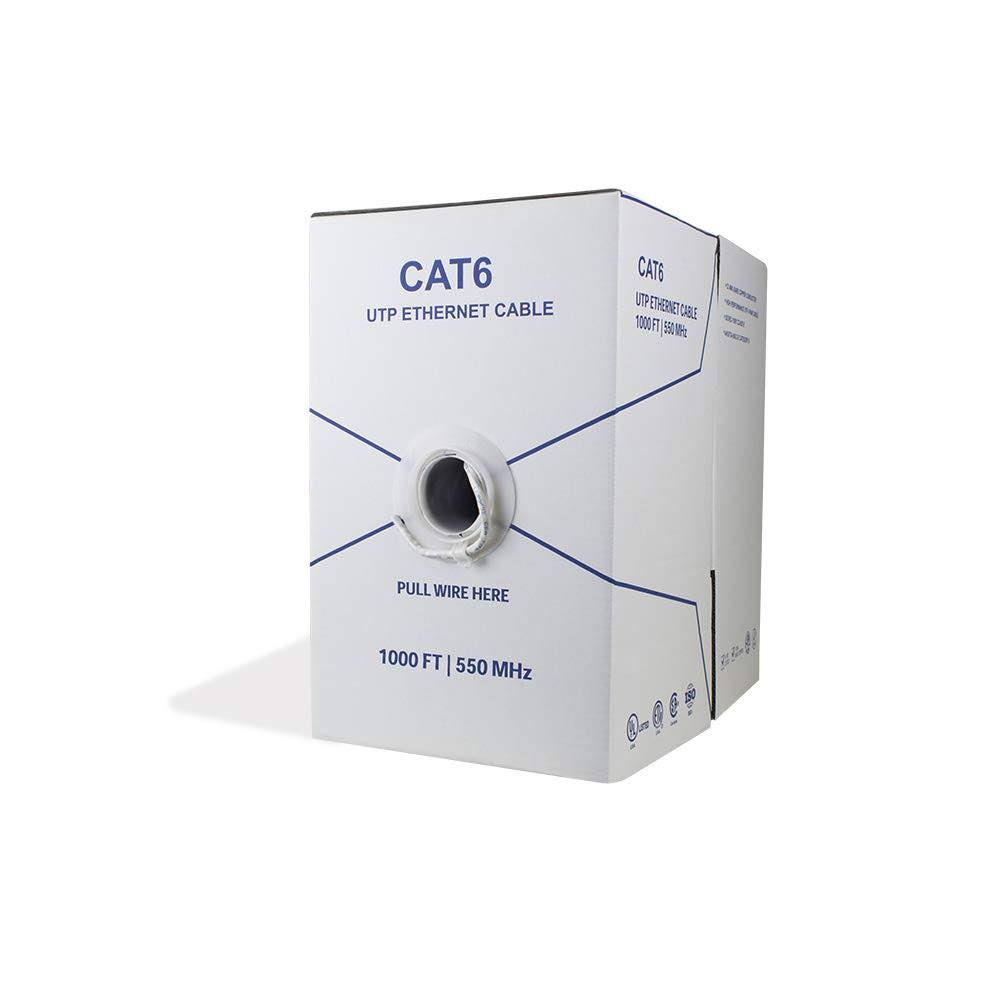 Cat6 Riser CMR 1000ft 23AWG 4 Pair Solid Bare Copper 550MHz UTP W803315