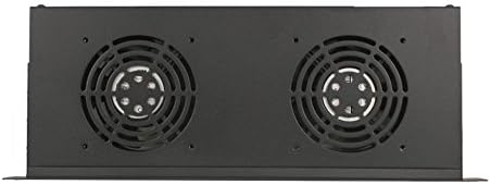 1U Rack Cabinet Mounted Server Cooling System with 2 Fans 110V Blk B9487