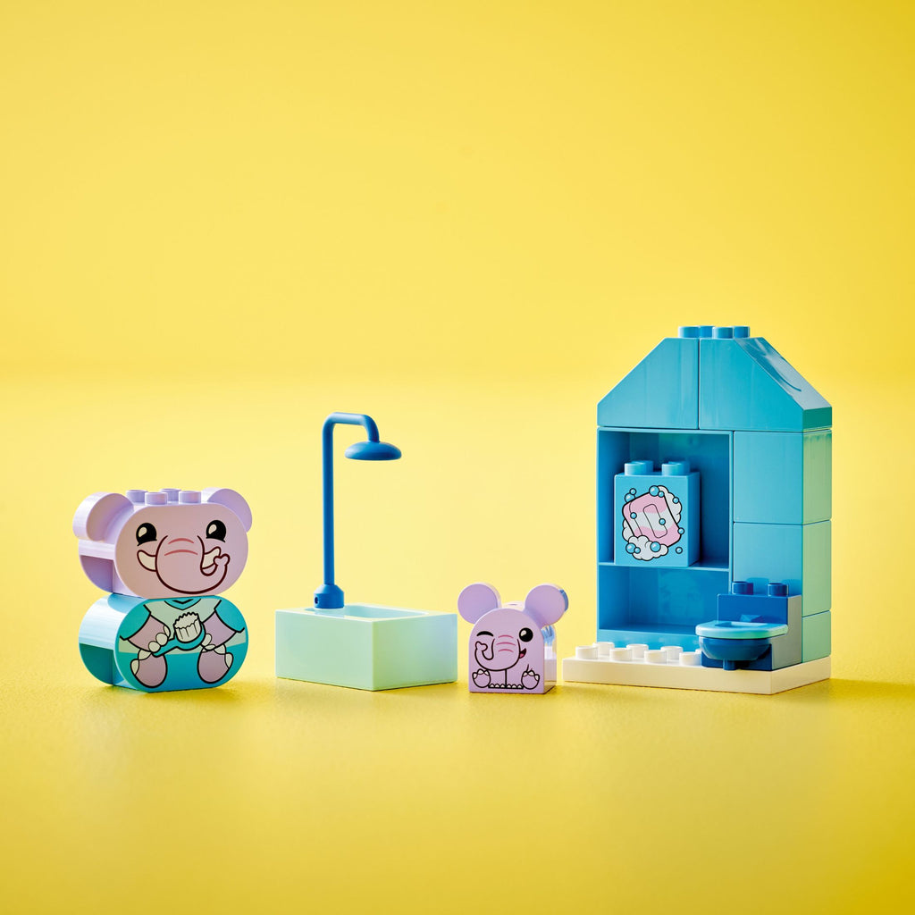 Bath Time Playset with 2 Elephant Toys G58675