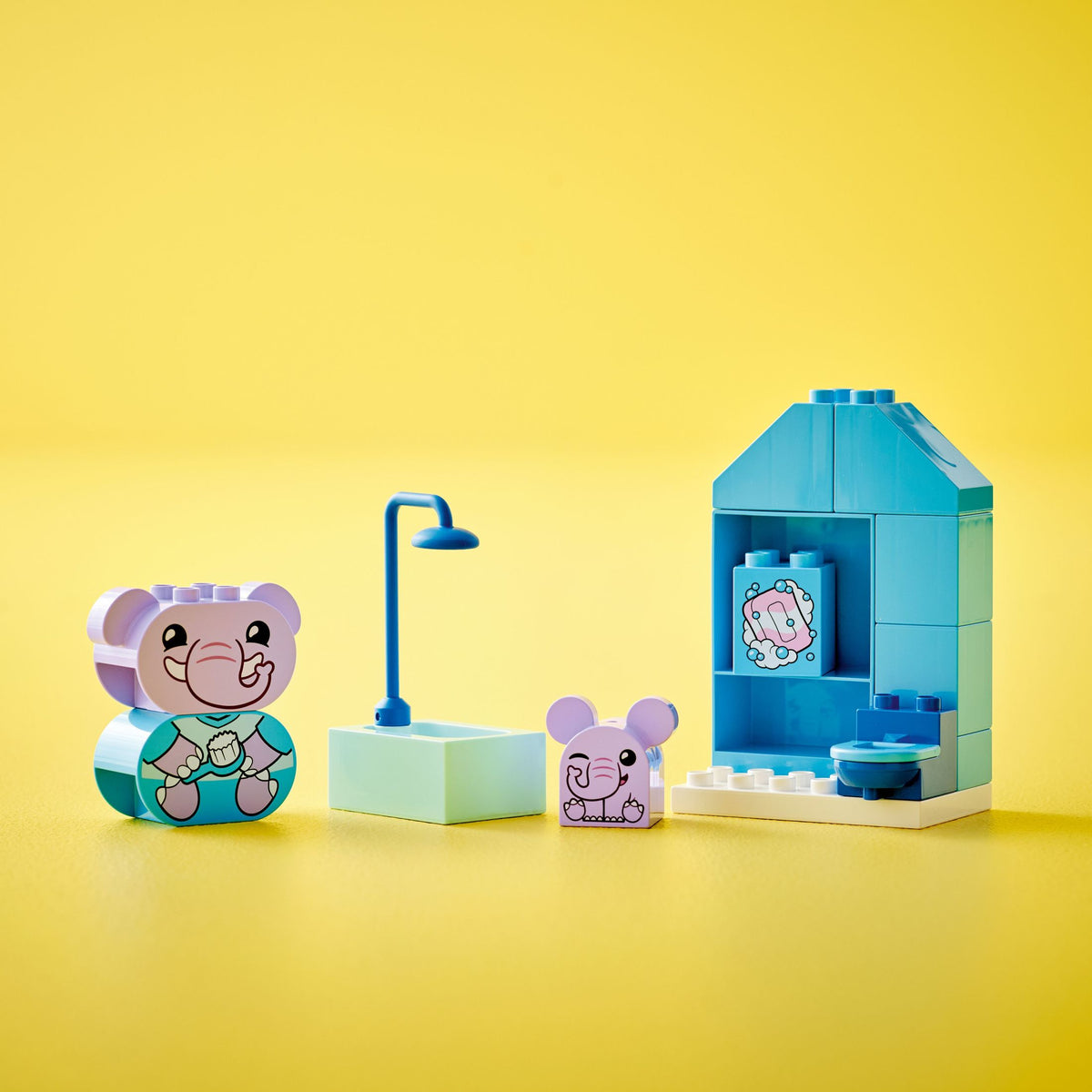 Bath Time Playset with 2 Elephant Toys G58675