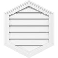 22x22W x 36x22H Vertical Peaked Surface Mount PVC Gable Vent X81129