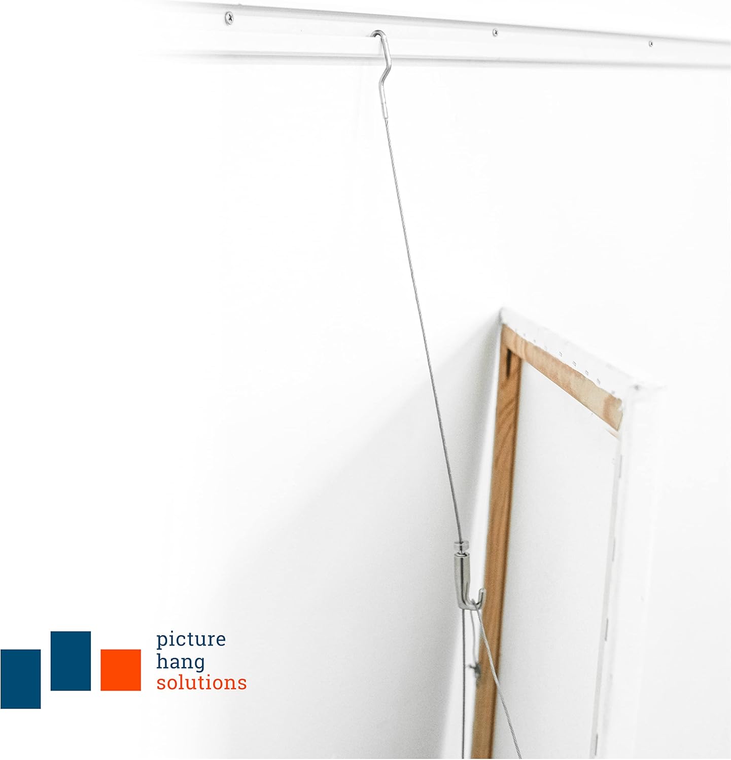 79 Inch Steel Track Kit with Picture Hooks and Hardware Q2586