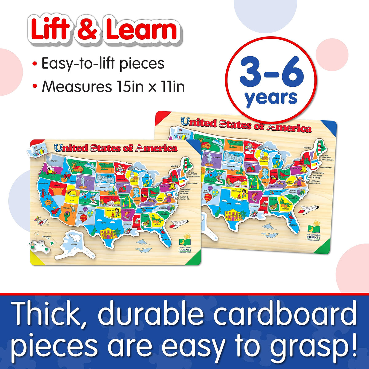 USA Map Puzzle for Kids Ages 3 and Up L610568
