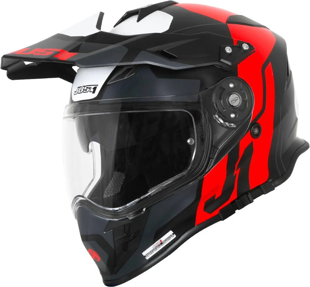 Black Red Motocross Helmet Size XL Q873
