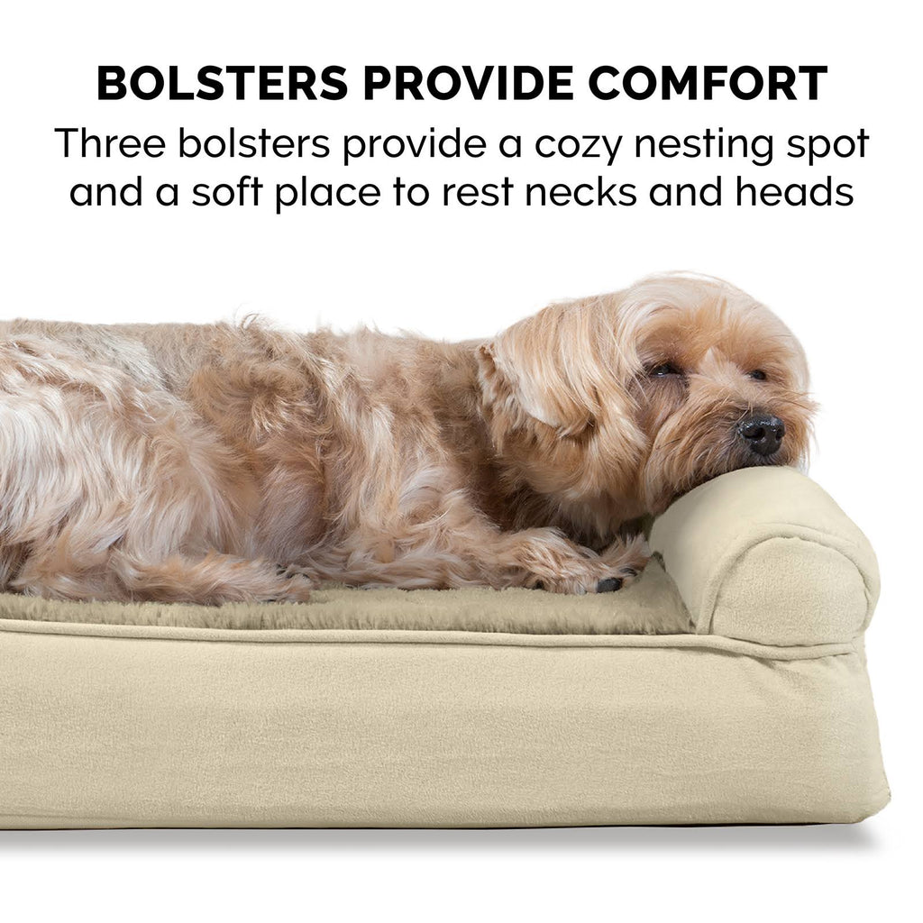 Clay Plush Suede Memory Foam Dog Bed E373664