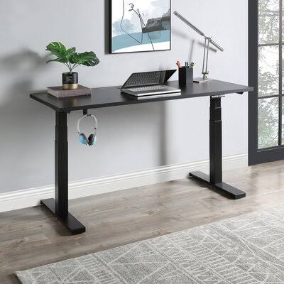 Black Height Adjustable Standing Desk T348274