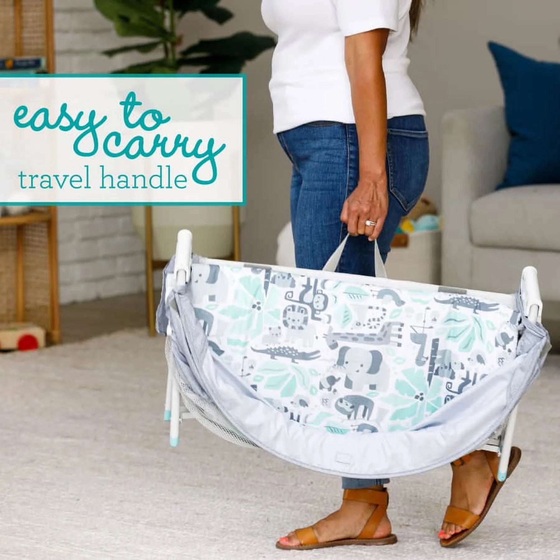 Gray Koala Fold & Go Bassinet N82744