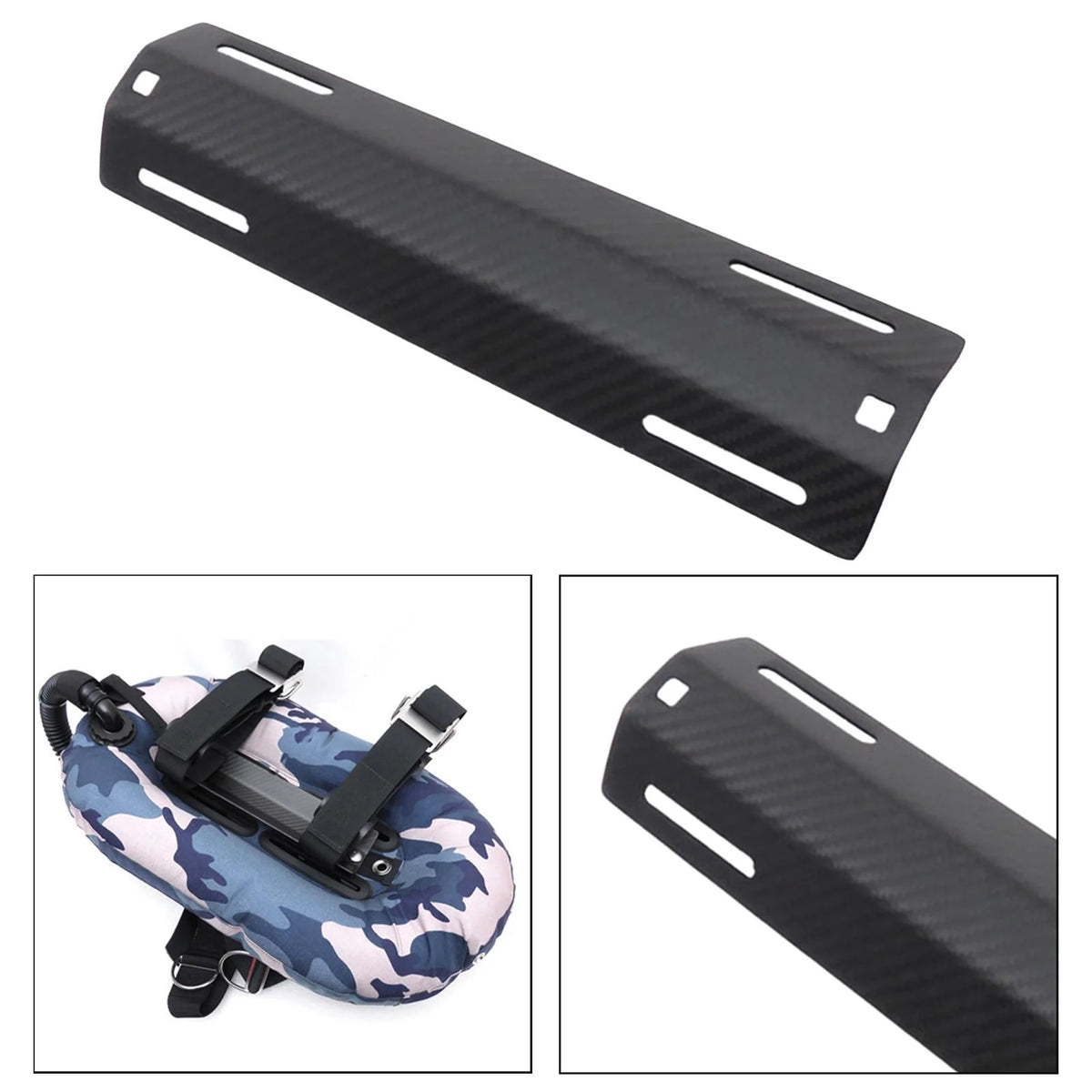 Carbon Fiber Single Tank Adapter for Scuba Diving BCD Backplate W6941