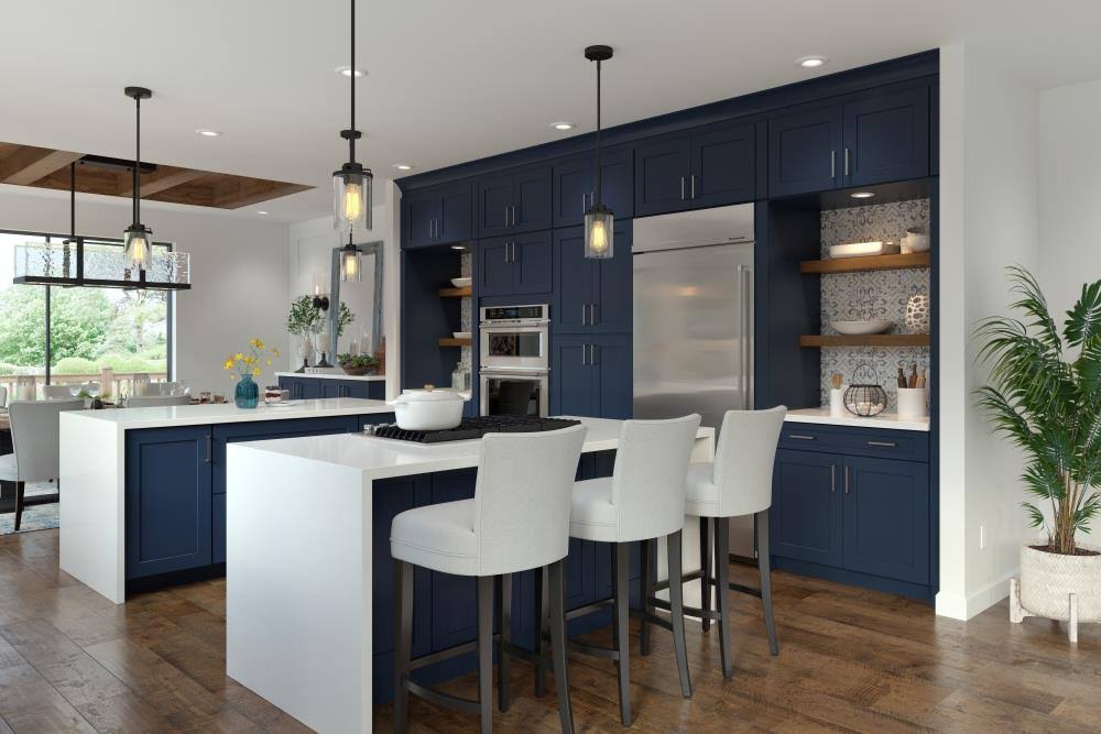 Navy Square Door Wall Cabinet X657973