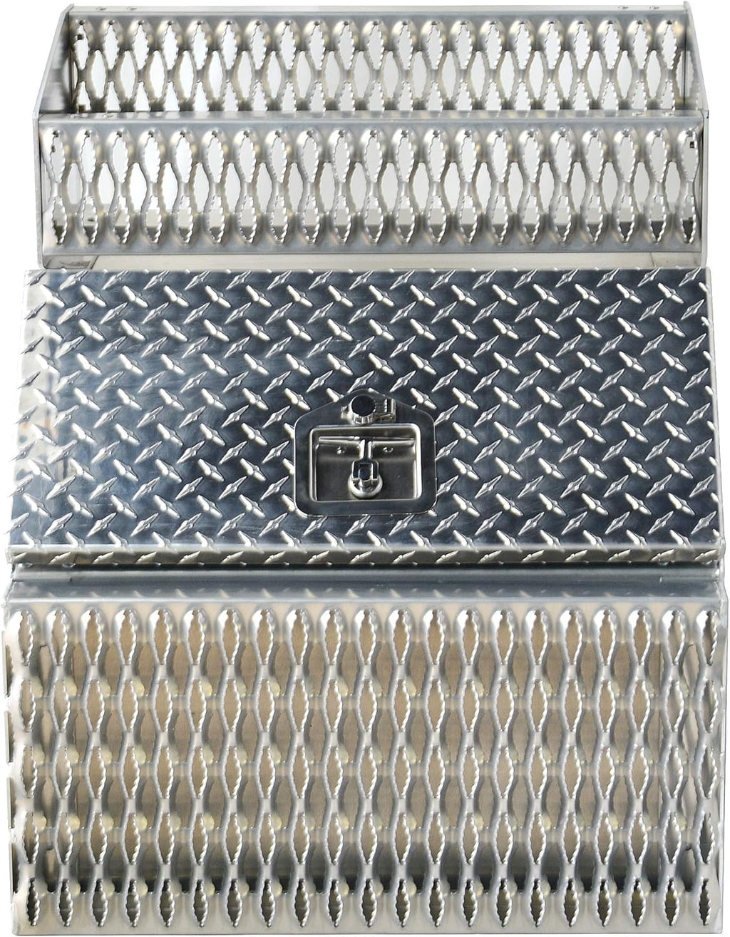 Heavy Duty Aluminum Semi Truck Side Storage Saddle Step Box 24" L x 25" W x 28" H X89448