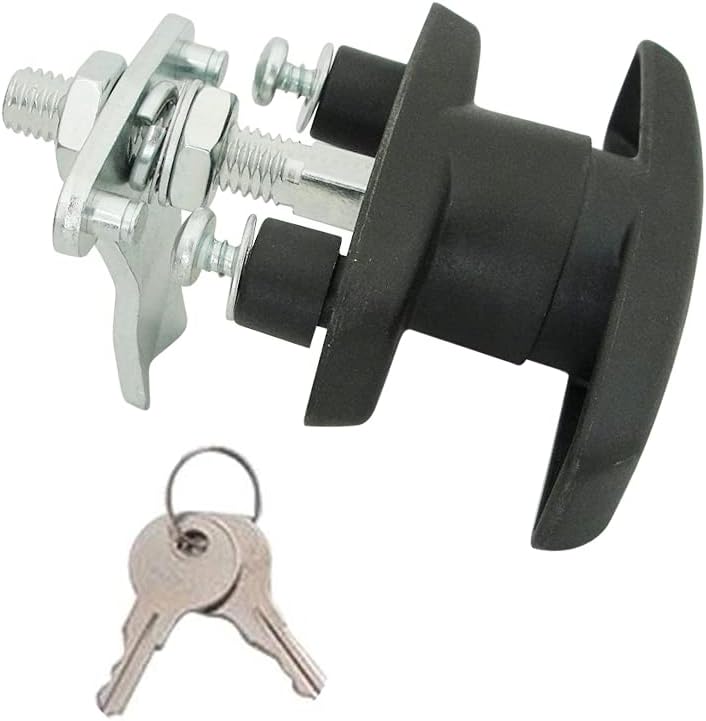 2 PCS T-Handle Door Lock Latch ABS Zinc Alloy Lock Body Kit T32580