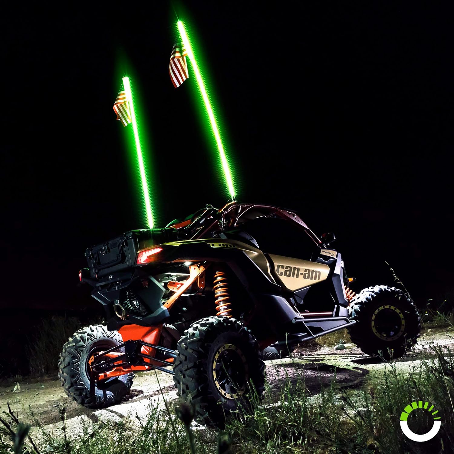 2pc 3ft LED Whip Lights for UTV ATV with RF Wireless Remote Z9596
