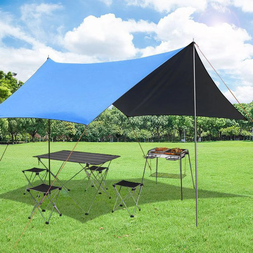 Blue Portable Sun Shelter Beach Tent Canopy with 6 Sandbags C619