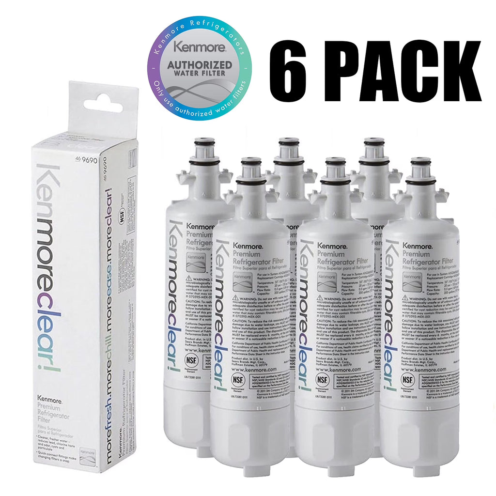 6 Pack Refrigerator Water Filter X3659