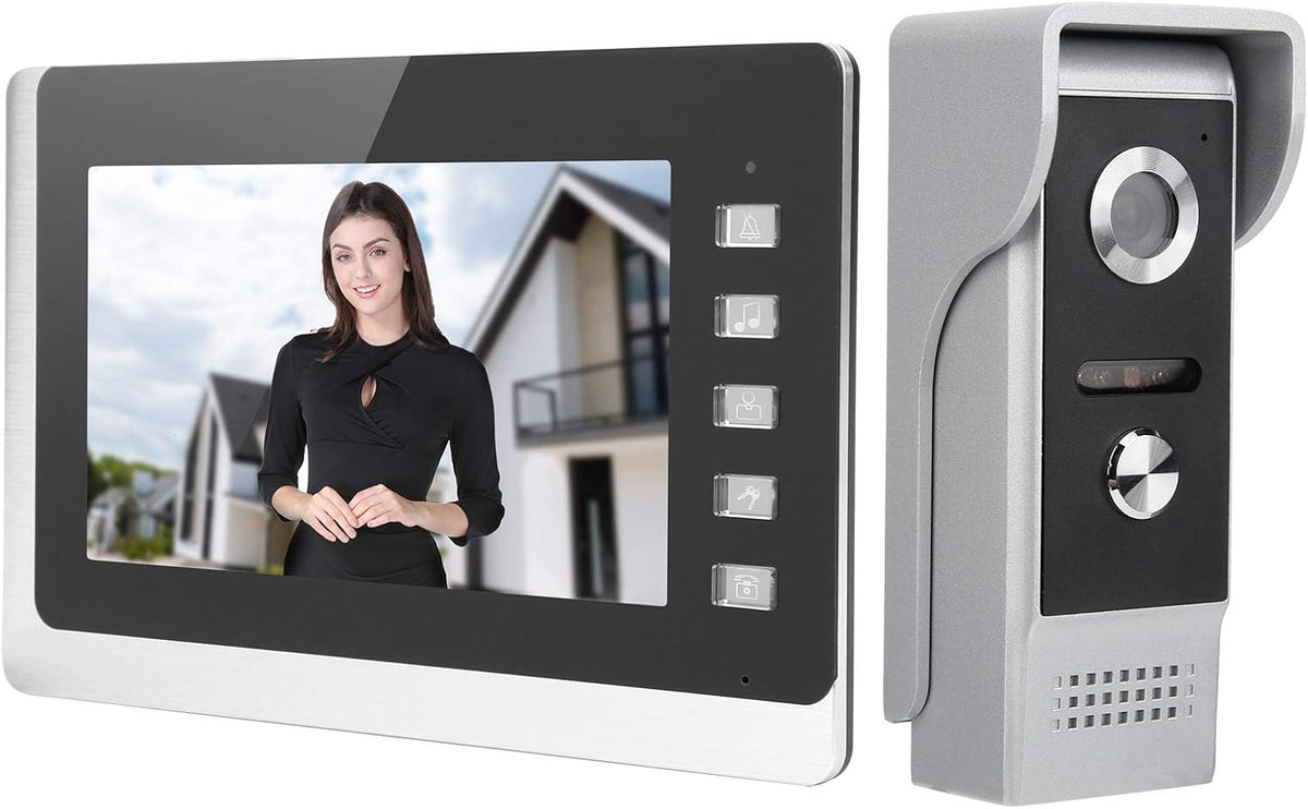 Wired Video Door Phone Intercom System with 7 Inch TFT LCD Monitor A142678