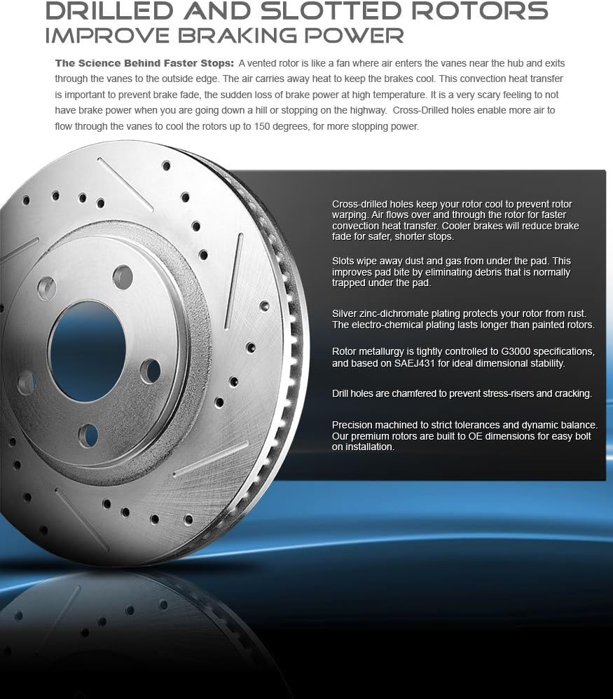 Drilled & Slotted 6 Lug Rotors Q603