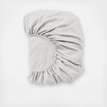 Full Organic Flannel Fitted Sheet Alpine White V57030