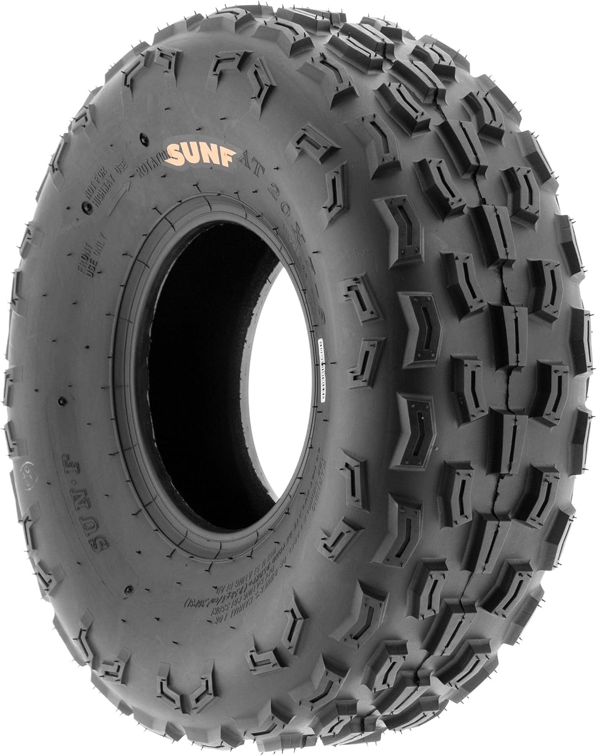 20x7-8 ATV UTV Go-Karts Tire, Knobby Tread, 6 PR, Tubeless Pack of 2 P776