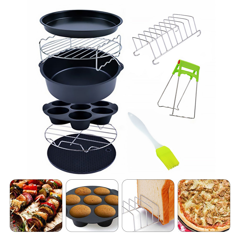 Air Fryer Accessories Set Kitchen Food Rack Basket Mould Cake Y6319