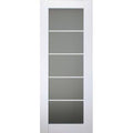 Wood and Glass Painted Smart Door O682838