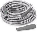 75' Lightweight 304 Stainless Steel Garden Hose with Adjustable Spray Nozzle, Red, Pack of 2 Y81903