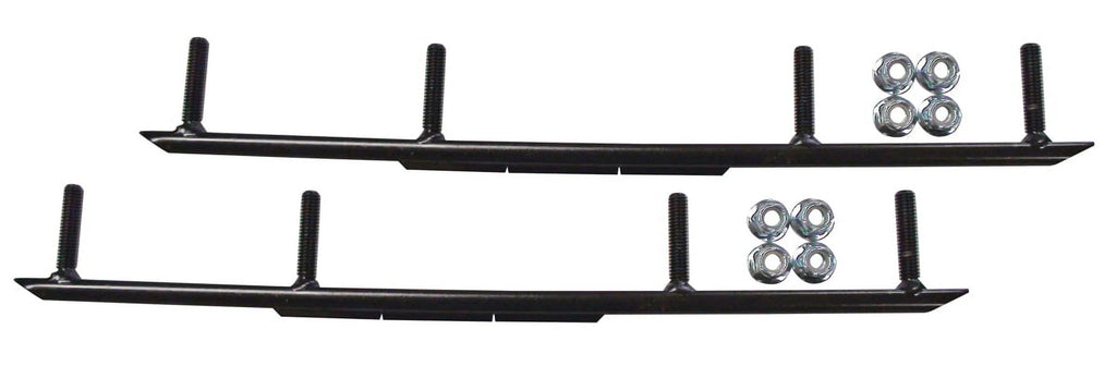Red XT Snowmobile Skis with 10" Round Bars Complete Kit E846581