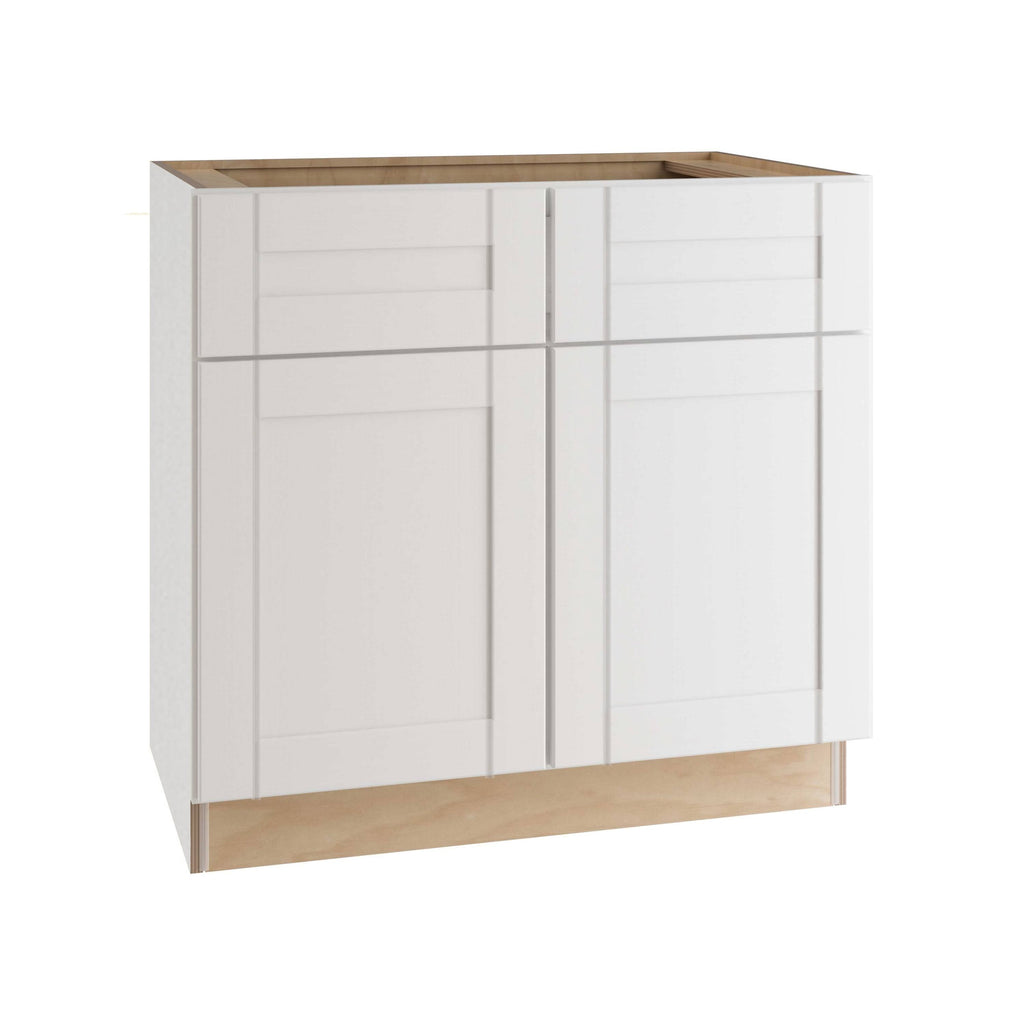Vesper White Shaker Assembled Plywood Base Kitchen Cabinet with Soft Close J39277