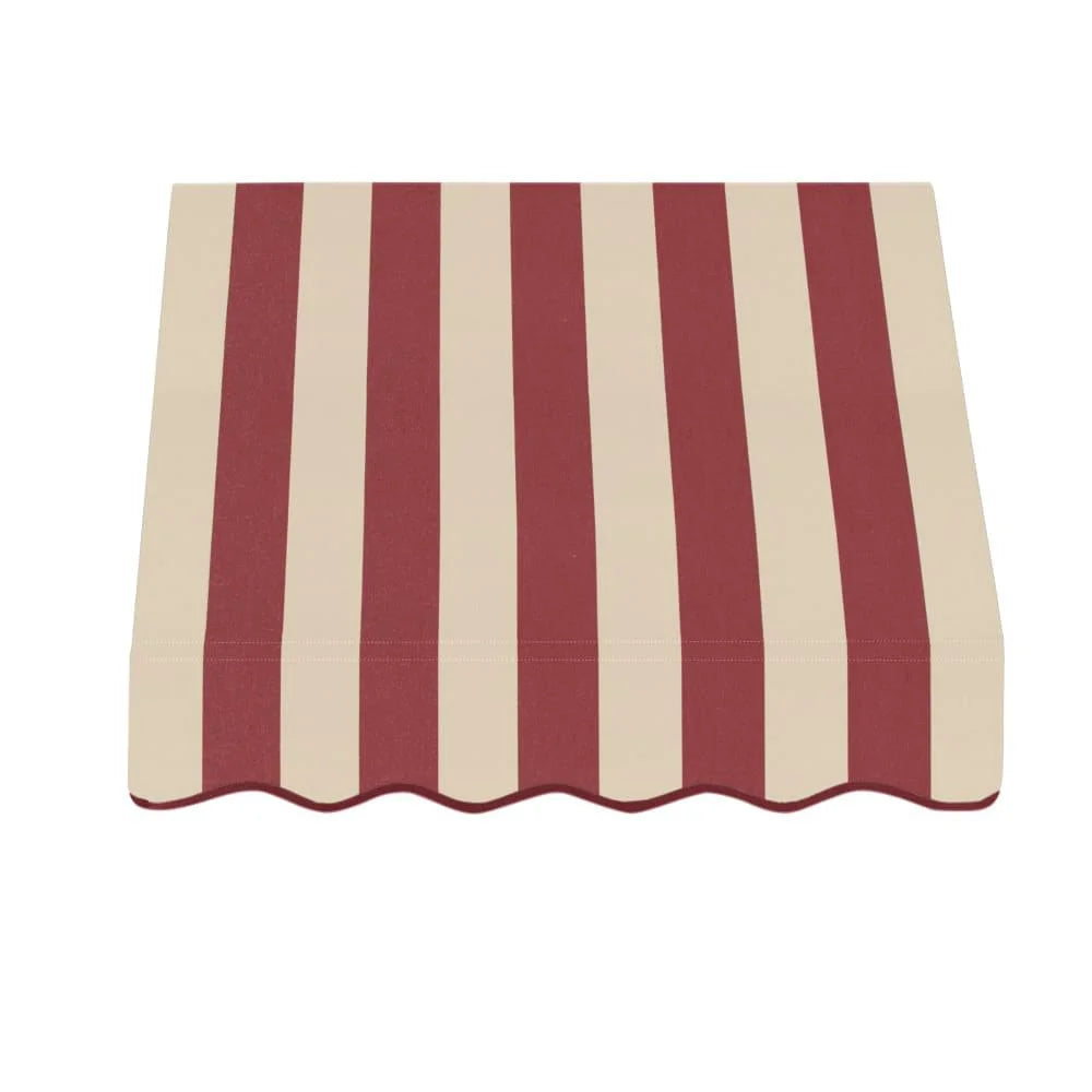 Burgundy/Tan Stripe Acrylic Fixed Awning R8844