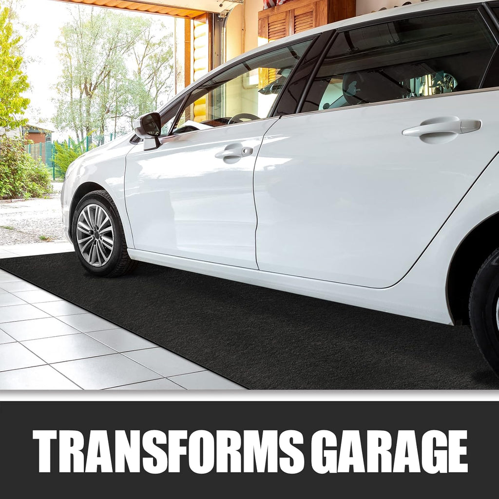 Absorbent Oil Mat Garage Floor Mat, Reusable, Washable, 7.4 ft x 20 ft N444