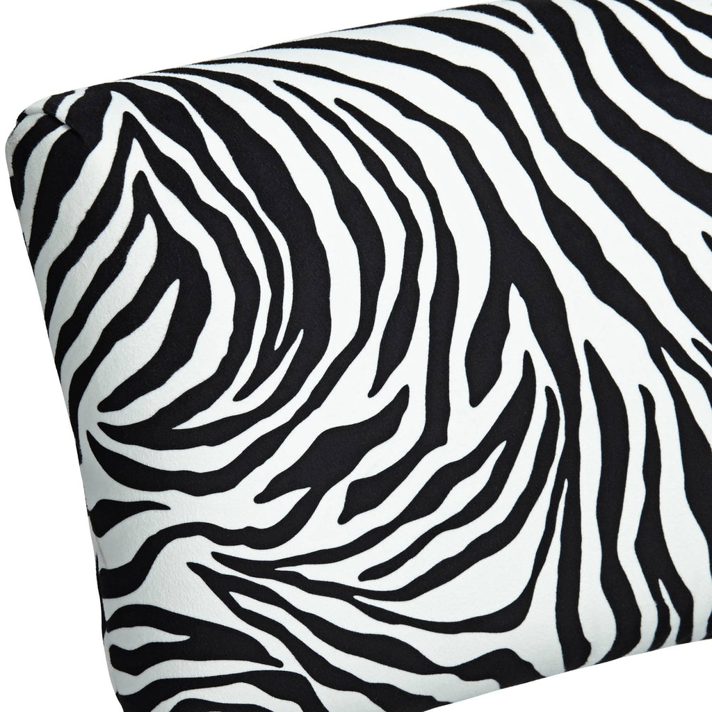 Zambia Zebra Print Accent Chair with Velvet Fabric O23735