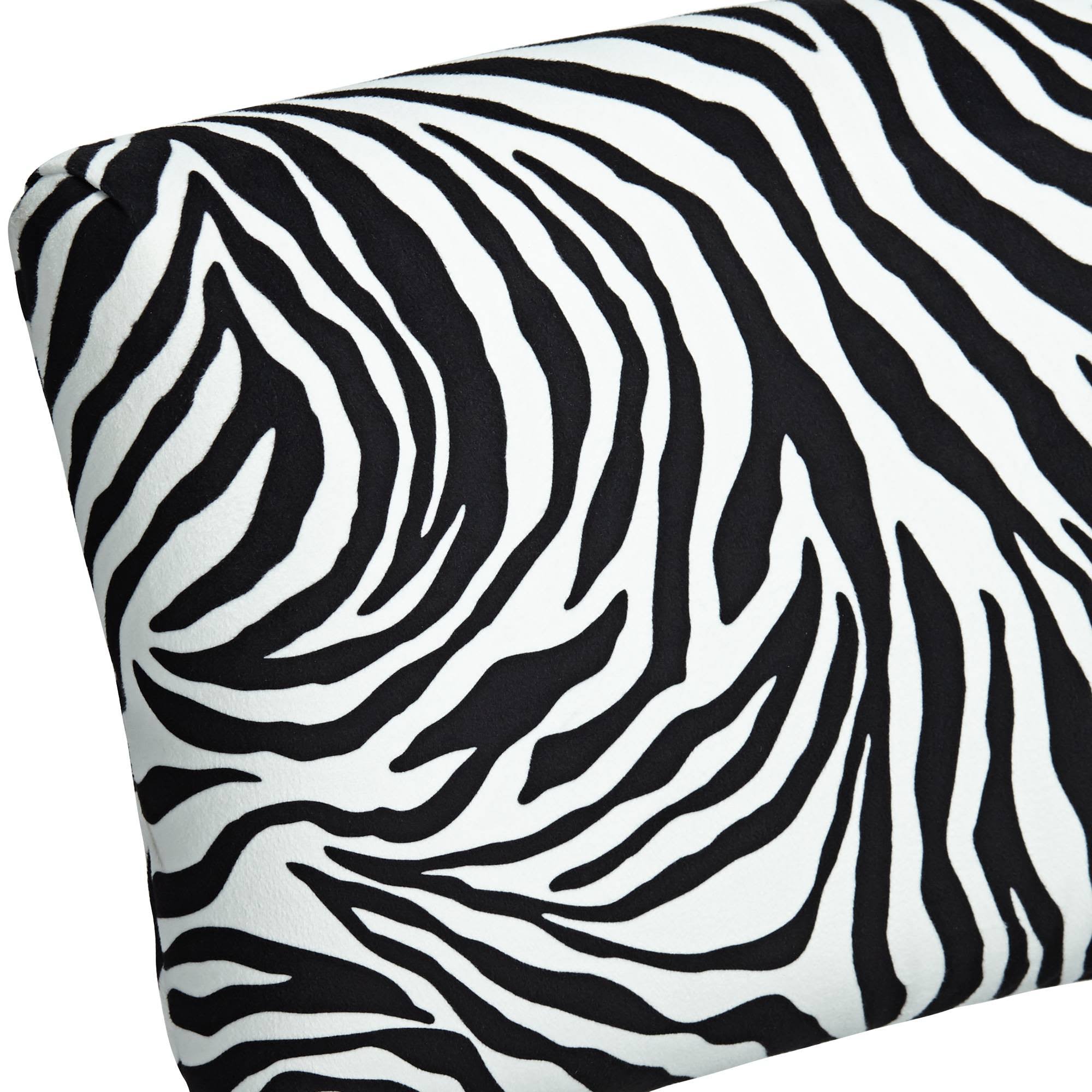 Zambia Zebra Print Accent Chair with Velvet Fabric O23735
