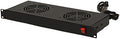 1U Rack Cabinet Mounted Server Cooling System with 2 Fans 110V Blk B9487