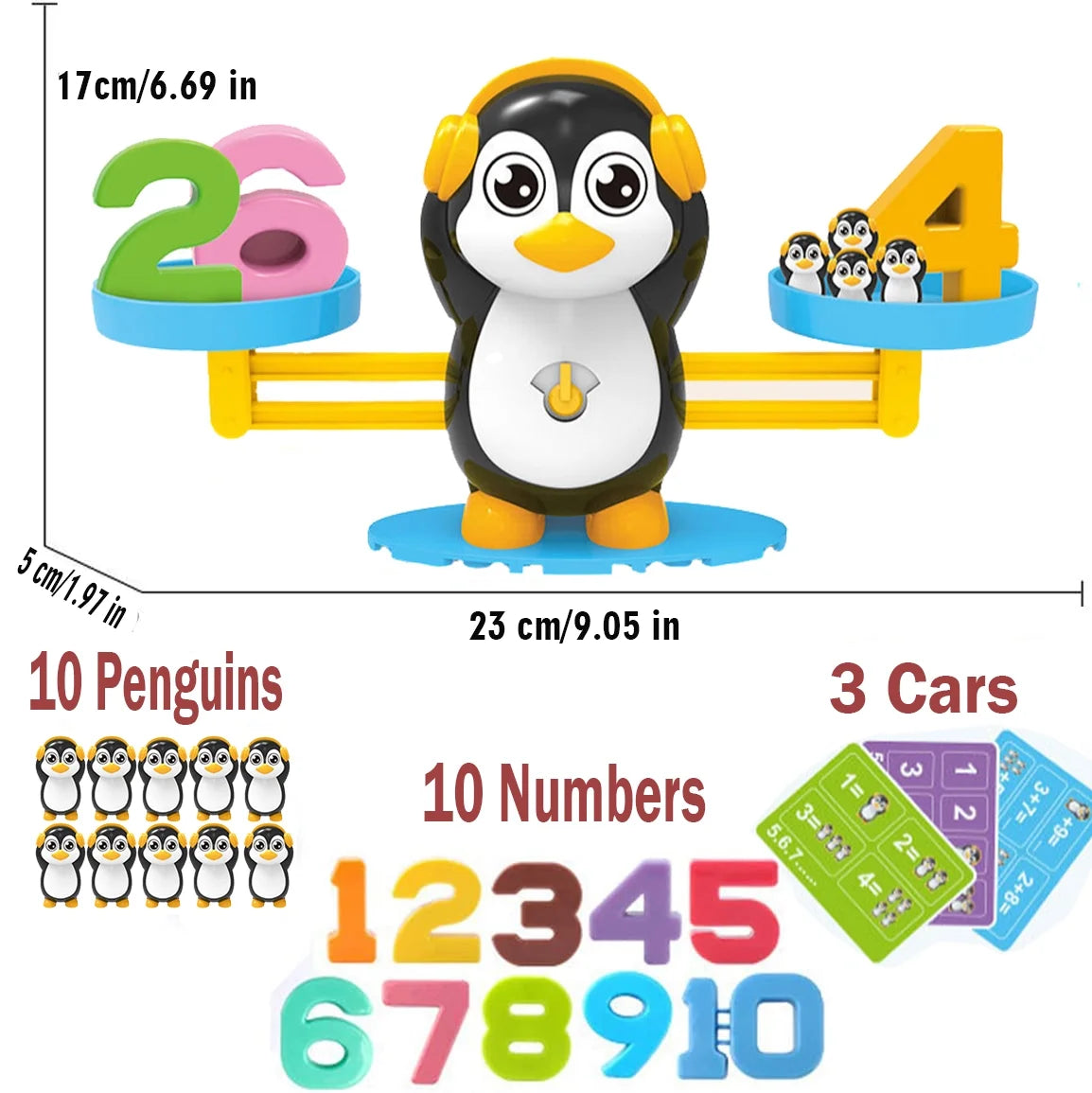 Balance Board Game Math Learning STEM Toy for Kids Ages 3 4 5 6 W365