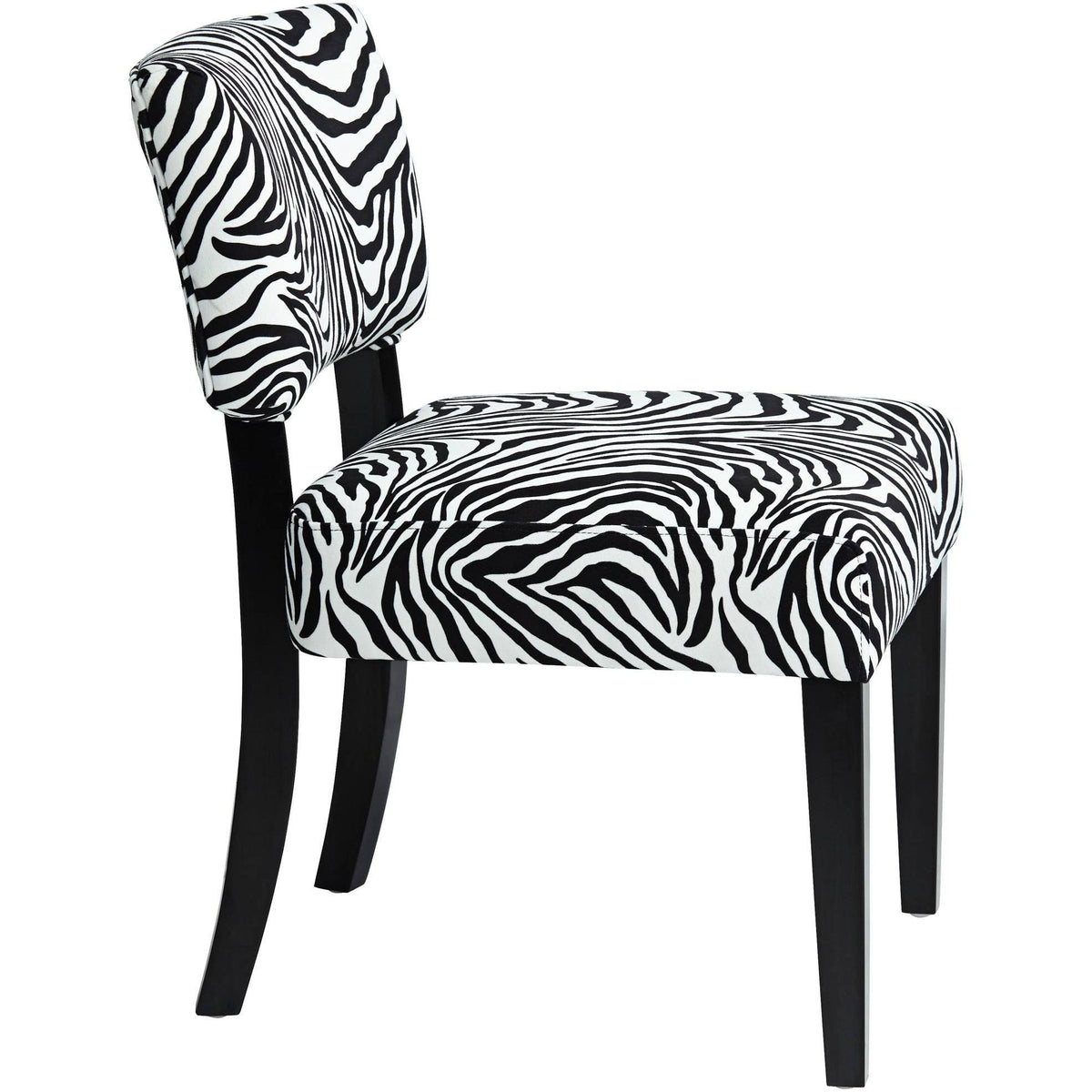 Zambia Zebra Print Accent Chair with Velvet Fabric O23735