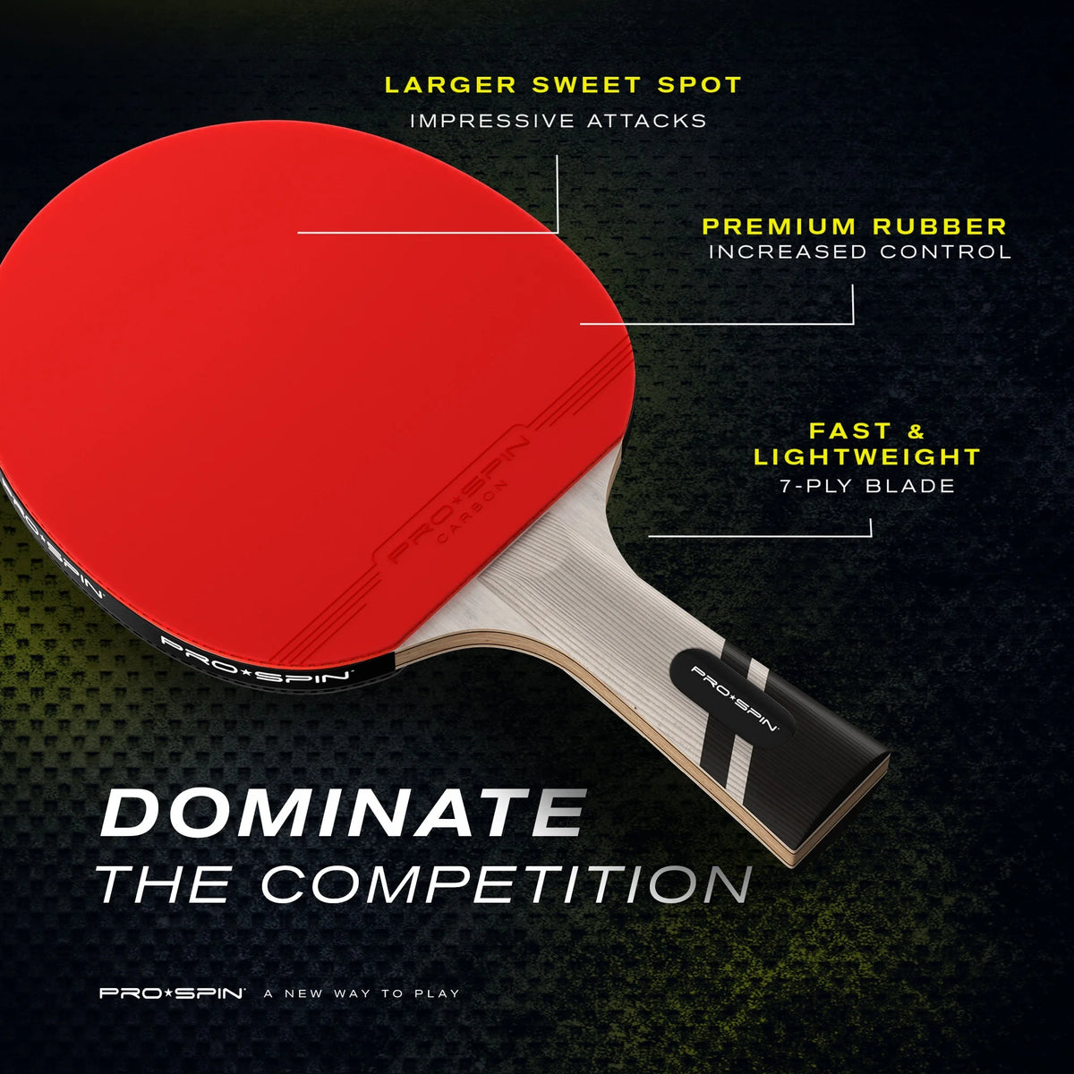 Carbon Fiber Ping Pong Paddle Table Tennis Racket O44363