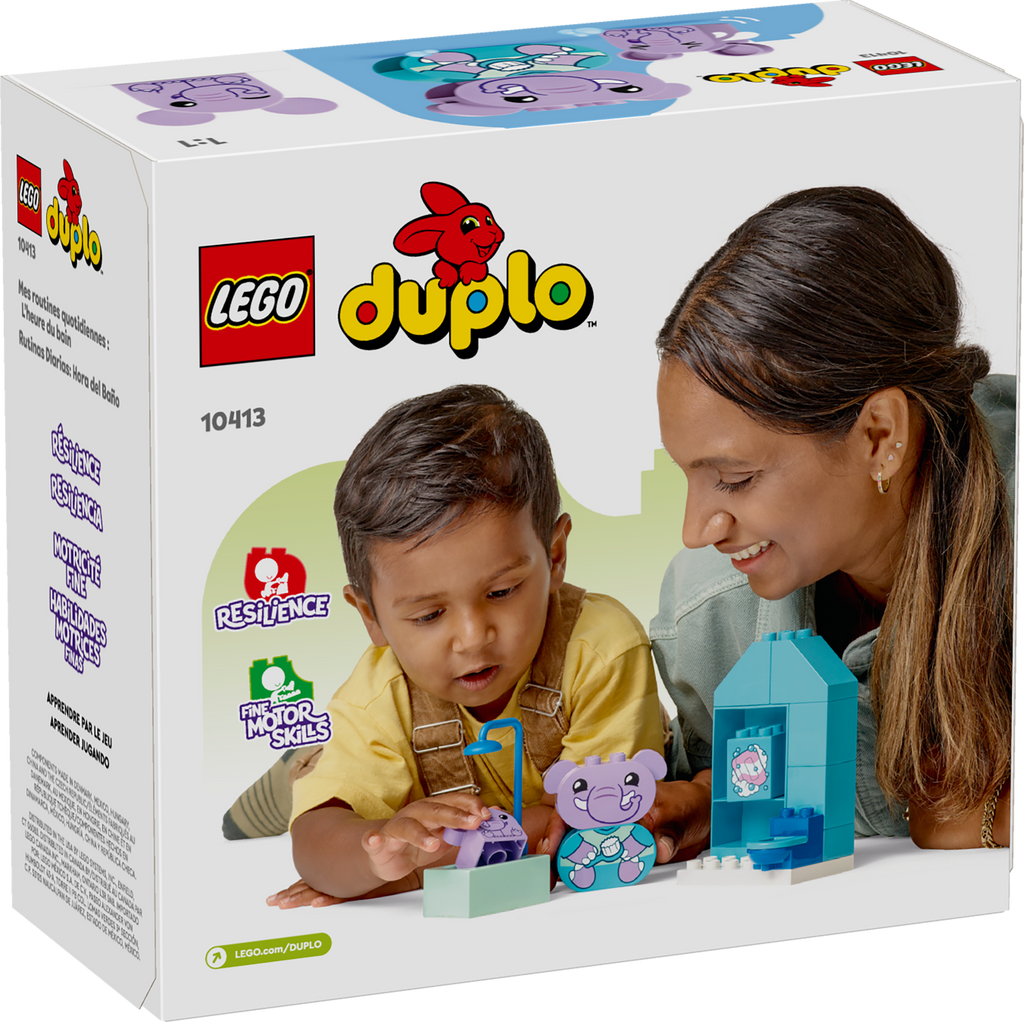 Bath Time Playset with 2 Elephant Toys G58675