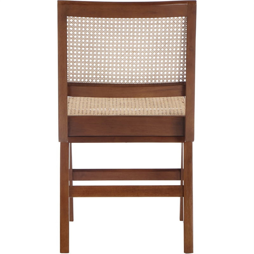 18.1" Solid Wood Dining Side Chair in Walnut (Set of 2) M13482