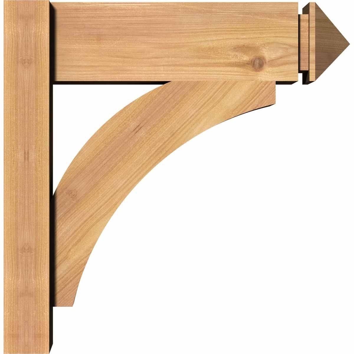 5 1/2x22W x 26x22D x 26x22H Western Red Cedar Arts and Crafts Outlooker L2374