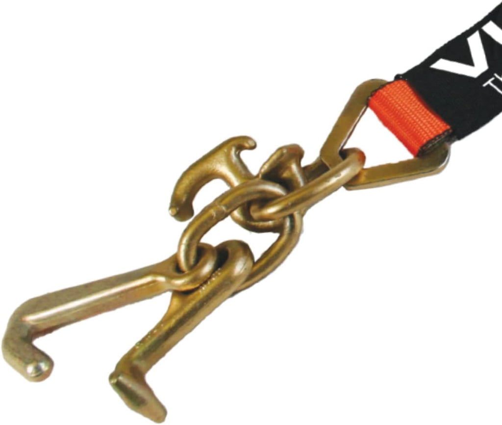 Classic Yellow Car Tie Down with Frame Hook Cluster - 96 Inch - 2 Pack U2654