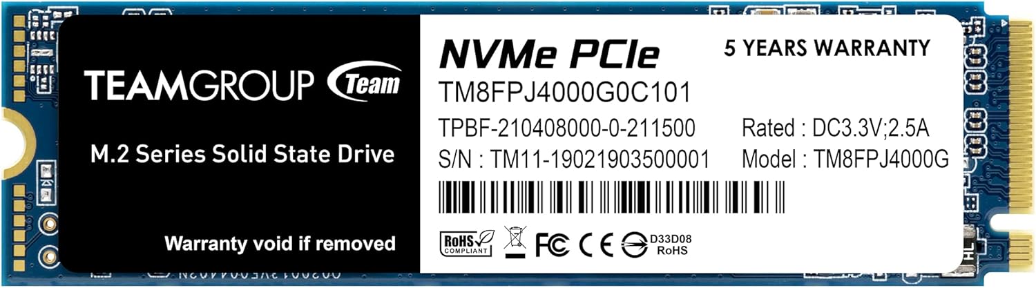 512GB NVMe PCIe Gen3x4 M.2 2280 SSD Pack of 2 W5189