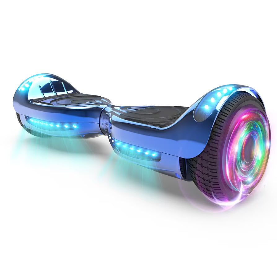 Chrome Turquoise Self Balancing Electric Scooter U85903