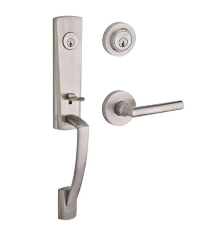 Satin Nickel Double Cylinder Handleset G483