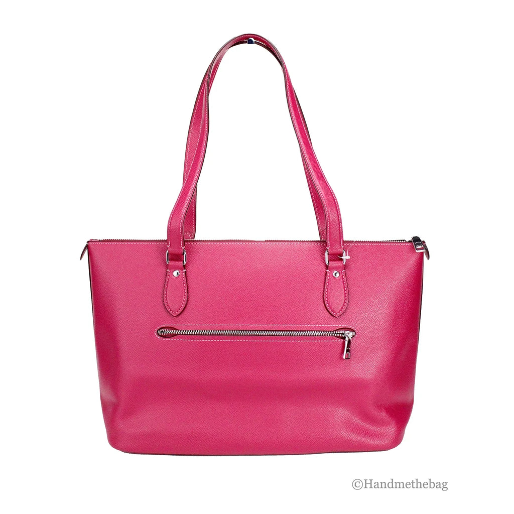 Bright Violet Crossgrain Leather Tote Shoulder Bag H93682