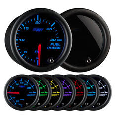 Tinted 7 Color 30 PSI Fuel Pressure Gauge N9937