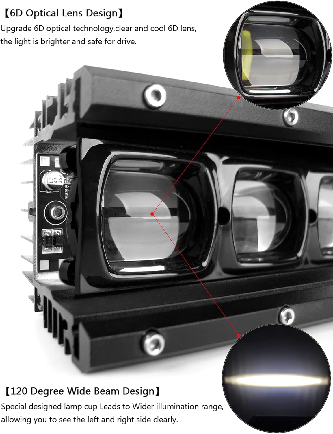 Off Road LED Light Bar 14 Inch 60W Single Row Flood Beam Waterproof E969909