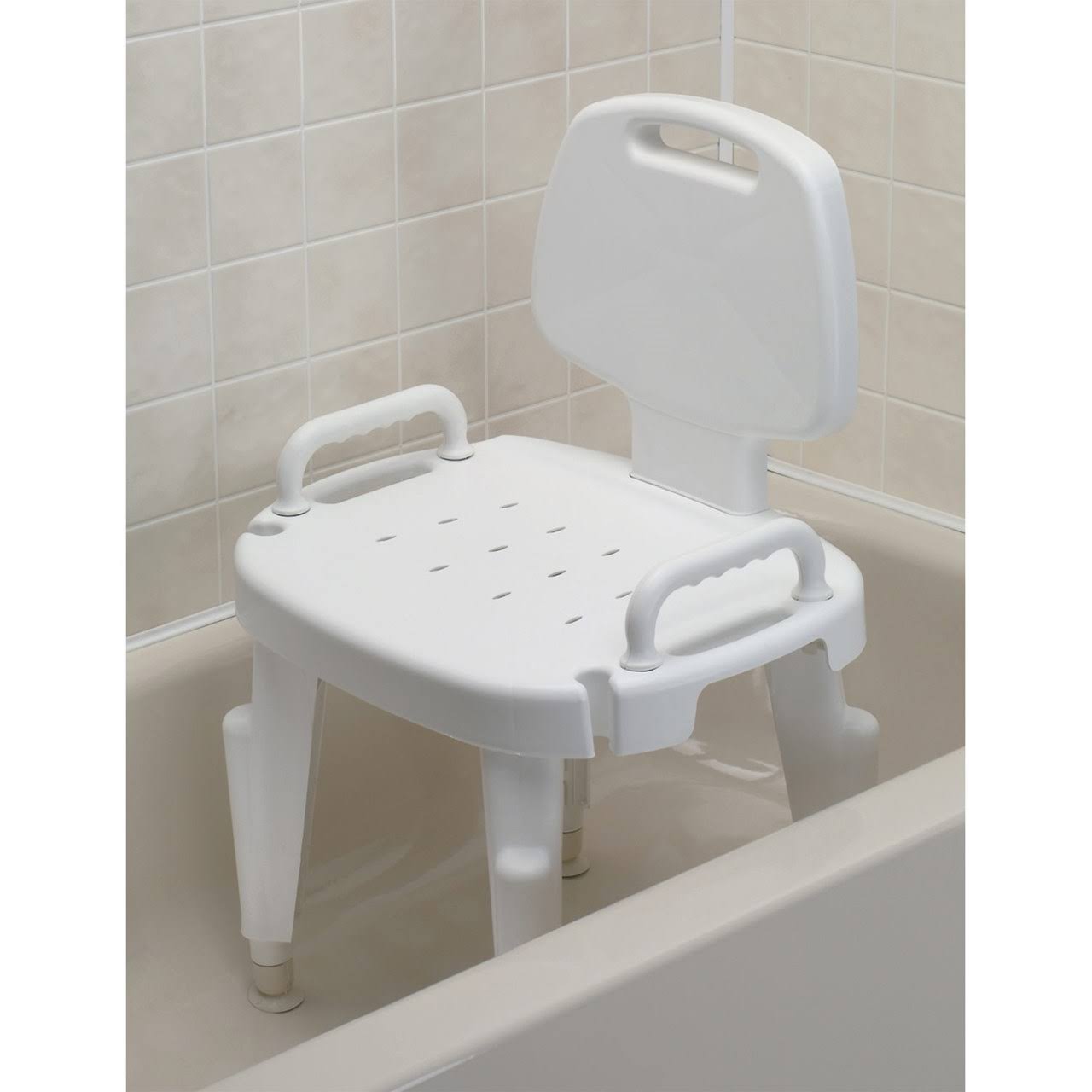 Adjustable Shower Seat with Arm and Back E118