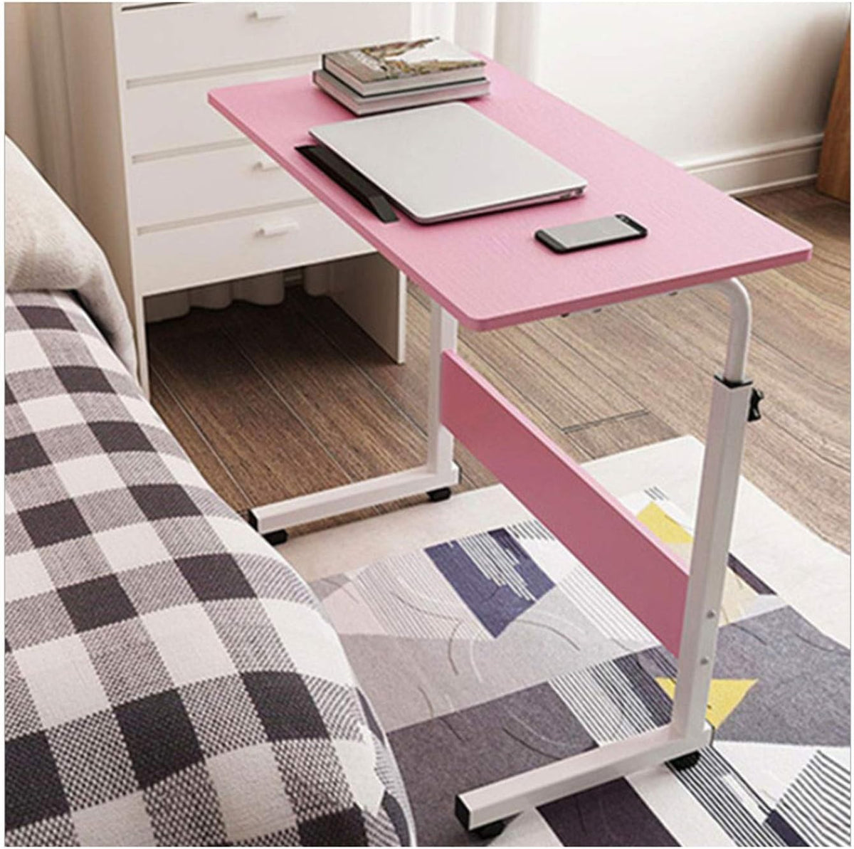 Rolling Computer Desk Mobile Standing Desk Workstation Cart Height Adjustable W171087