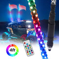 2pcs 4FT 360° RGB Whip Lights Weatherproof U94871